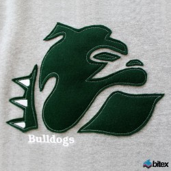 Premium Hoodie „Bulldogge“ in grau